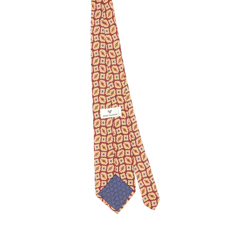 Back Back of Vintage 1990's Mario Valentino Geometric Patterned Tie