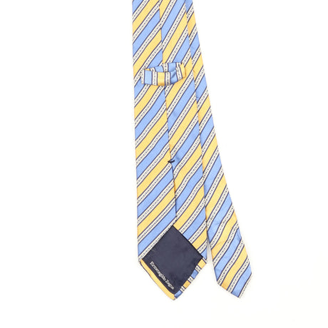 Back Back Detail of Vintage 1990's Ermenegildo Zegna Striped Patterned Tie