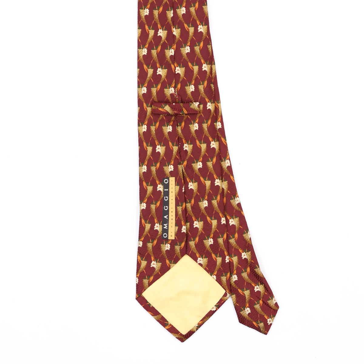 Back Back Detail of Vintage 1990's Robert Talbott Omaggio Geometric Patterned Tie