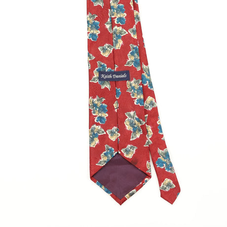 Back Detail of Vintage 1990's Floral Patterned Tie