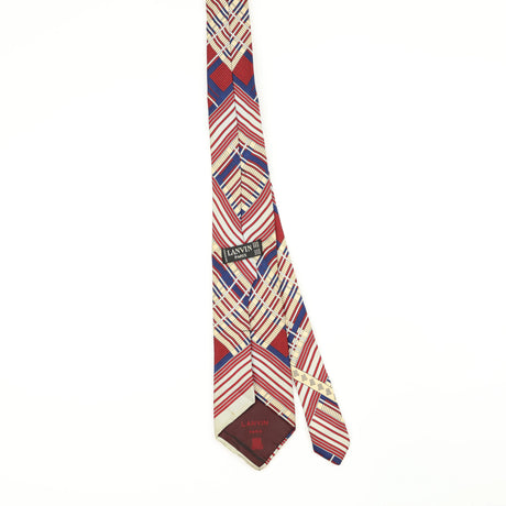 Back Back of Vintage 1980's Lanvin Geometric Patterned Tie