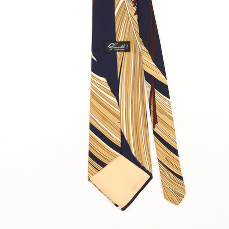 Back Detail of Vintage 1980's Abstract Patterned Tie