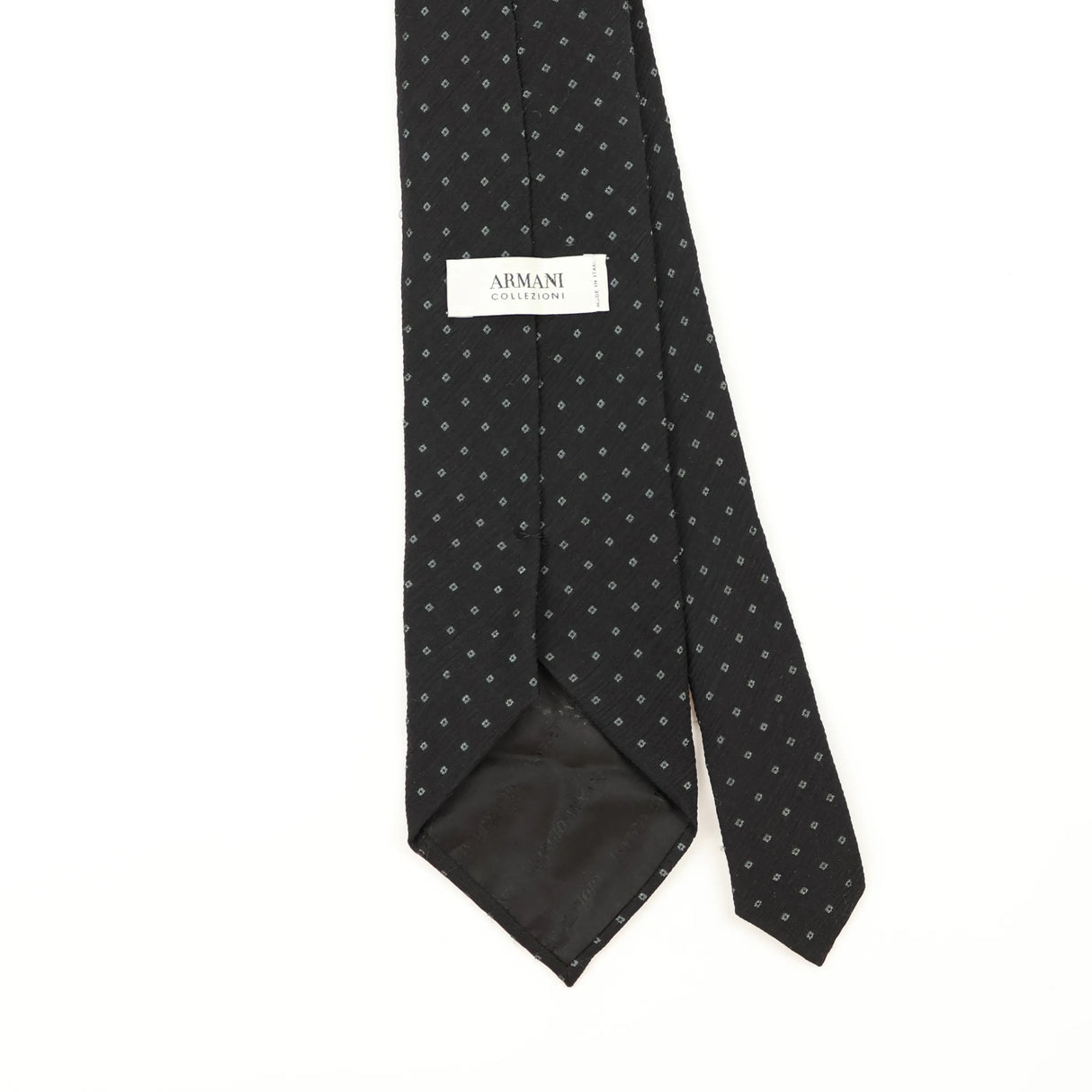 Back Detail of Vintage Giorgio Armani Polka Dot Patterned Tie
