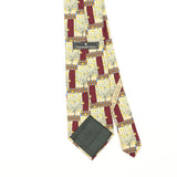 Back Back Detail of Vintage 1990's Ermenegildo Zegna Trees Geometric Patterned Tie
