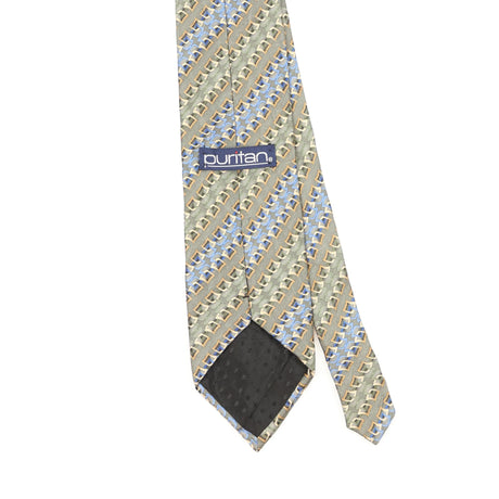 Back Back Detail of Vintage Puritan Geometric Patterned Tie