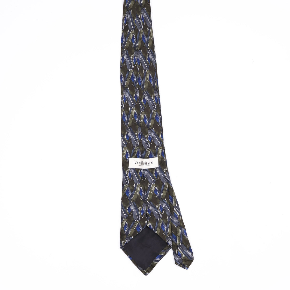 Back Back of Vintage Van Heusen Geometric Patterned Tie