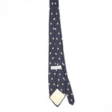 Back Back of Vintage 1990's Pierre Cardin Foulard Ovals Geometric Patterned Tie