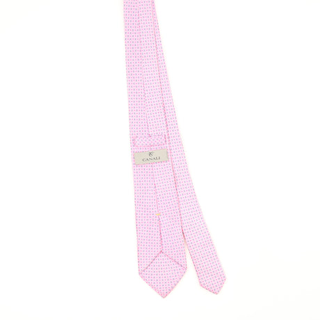Back Back of Vintage Canali Geometric Patterned Tie
