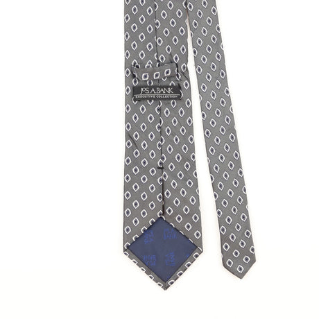 Back Detail of Vintage 1990's Jos. A. Bank Geometric Patterned Tie