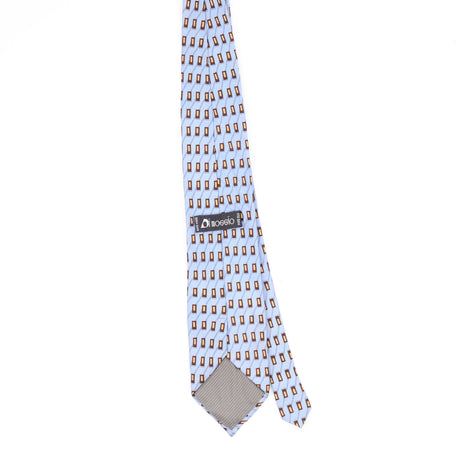 Back Back of Vintage 1990's Foulard Geometric Patterned Tie