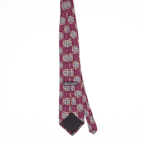 Back Back of Vintage Geometric Patterned Tie