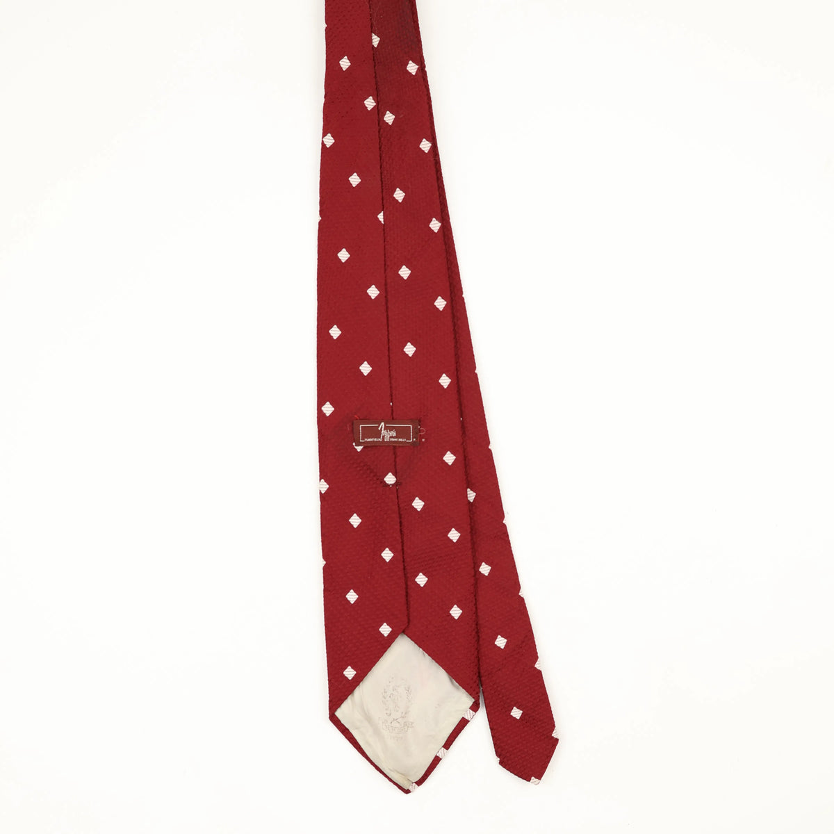 Back Back of Vintage 1980's Diamonds Polka Dot Patterned Tie