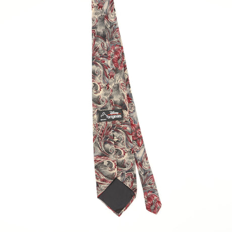Back Back of Vintage 1990's Disney Mickey Mouse Floral Patterned Tie