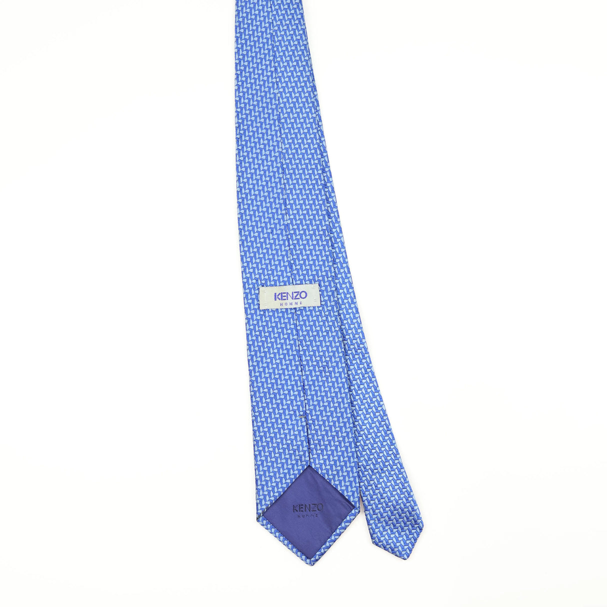 Back Back of Vintage 1990's Kenzo Geometric Patterned Tie