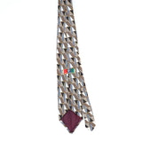 Back Back of Vintage Geometric Patterned Tie