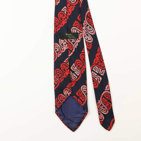 Back Detail of Vintage Abstract Patterned Tie