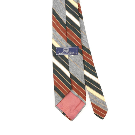 Back Detail of Vintage 1980's Striped Patterned Tie