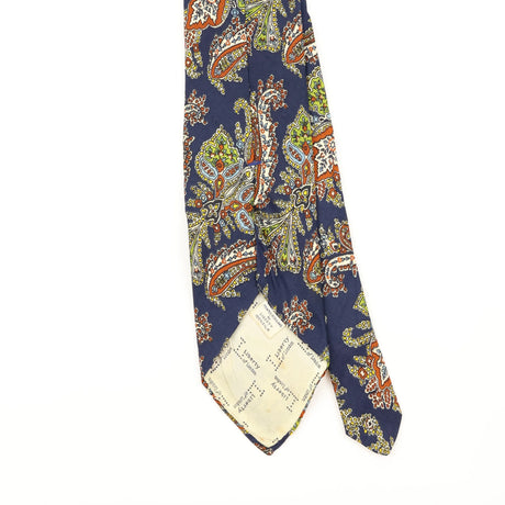 Back Detail of Vintage 1980's Liberty of London Paisley Patterned Tie