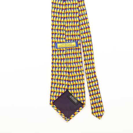 Back Detail of Vintage 1990's Stonehenge Geometric Patterned Tie