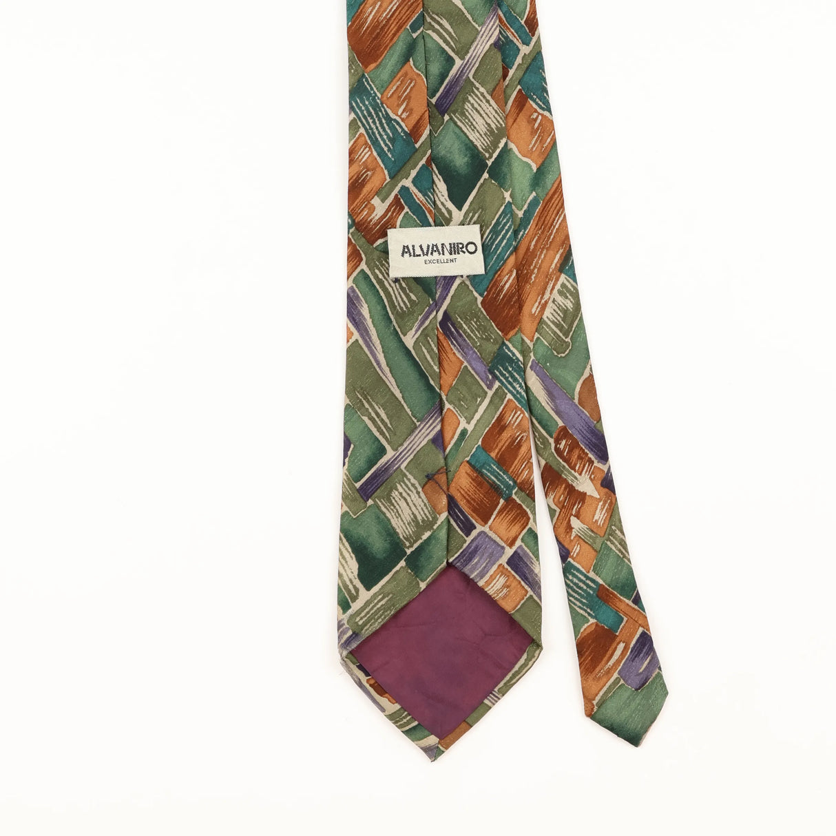 Back Detail of Vintage 1990's Abstract Patterned Tie