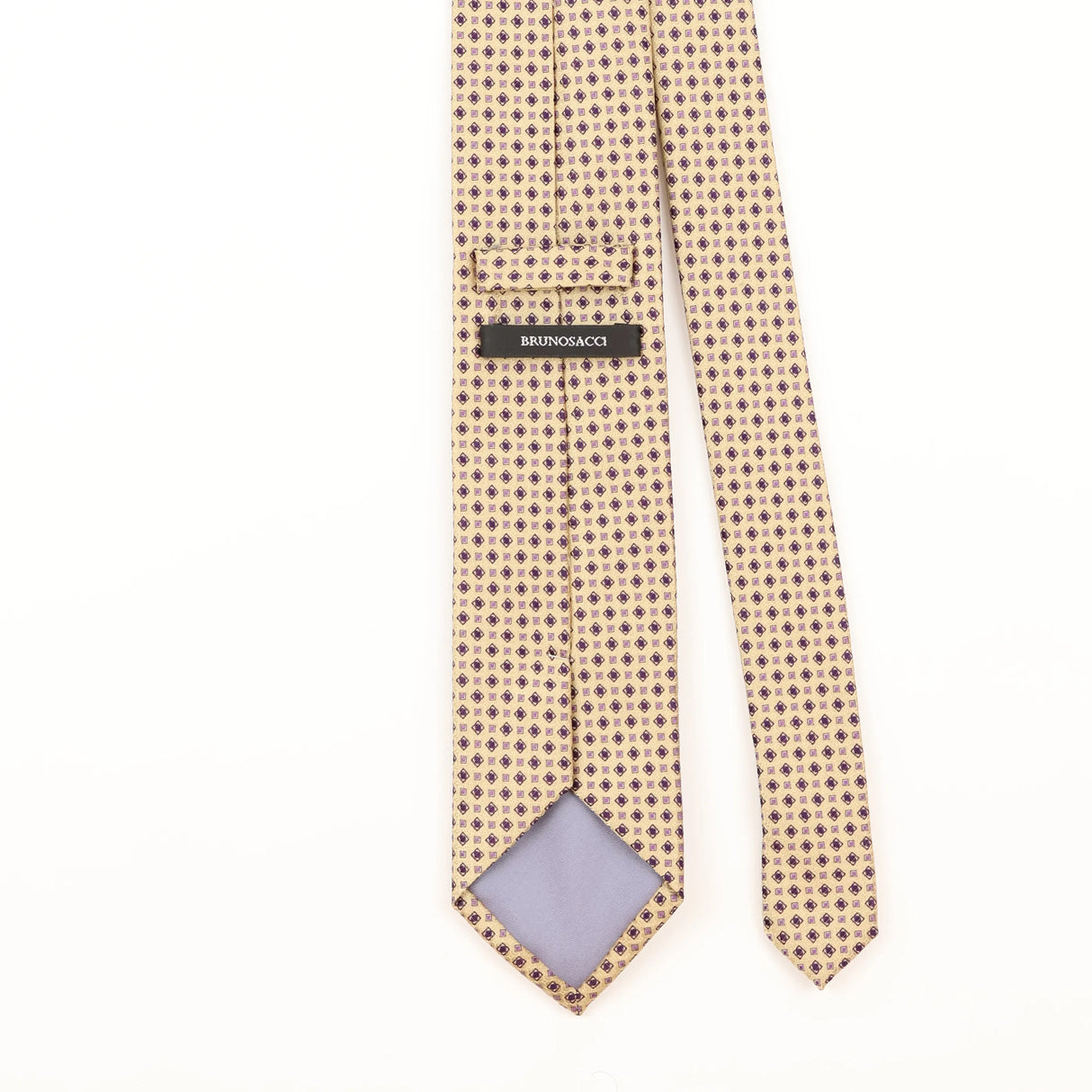 Back Detail of Vintage 1990's Brunosacci Geometric Patterned Tie