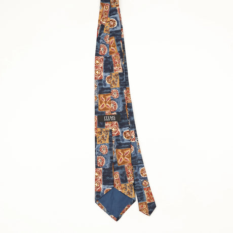 Back Back of Vintage 1990's Floral Patterned Tie