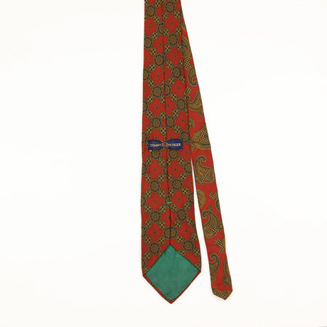 Back of Vintage 1990's Tommy Hilfiger Paisley Patterned Tie