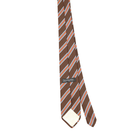 Back of Vintage 1990's Christian Dior Striped Patterned Tie