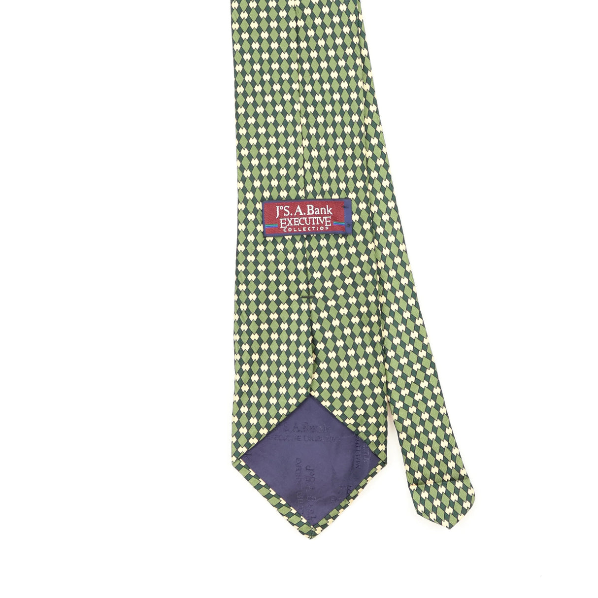 Back Back Detail of Vintage 1990's Jos. A. Bank Geometric Patterned Tie