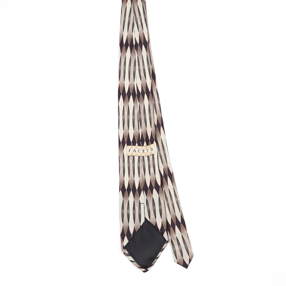 Back Back of Vintage 1990's Geometric Patterned Tie