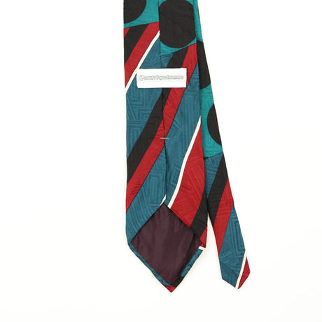 Back Back Detail of Vintage 1990's Geometric Patterned Tie