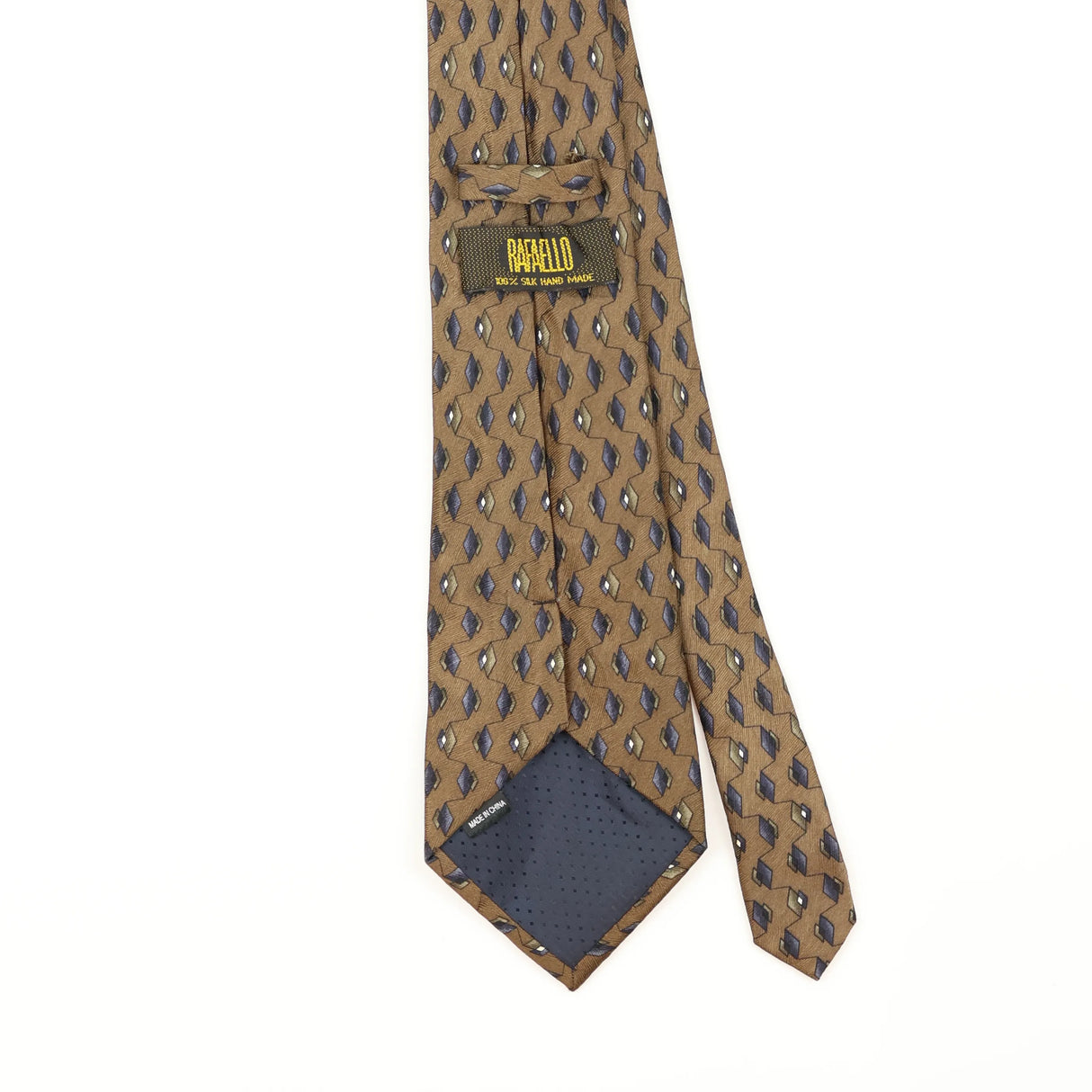 Back Detail of Vintage Geometric Patterned Tie