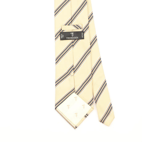 Back Detail of Vintage 1990's Trussardi Striped Patterned Tie