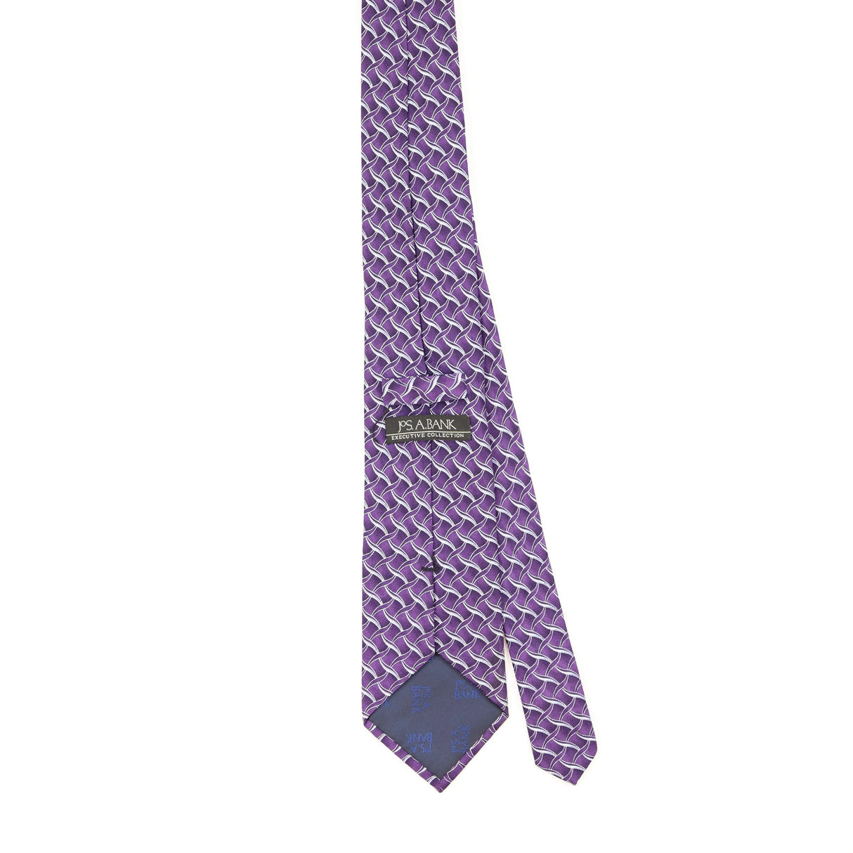 Back of Vintage Jos. A. Bank Geometric Patterned Tie