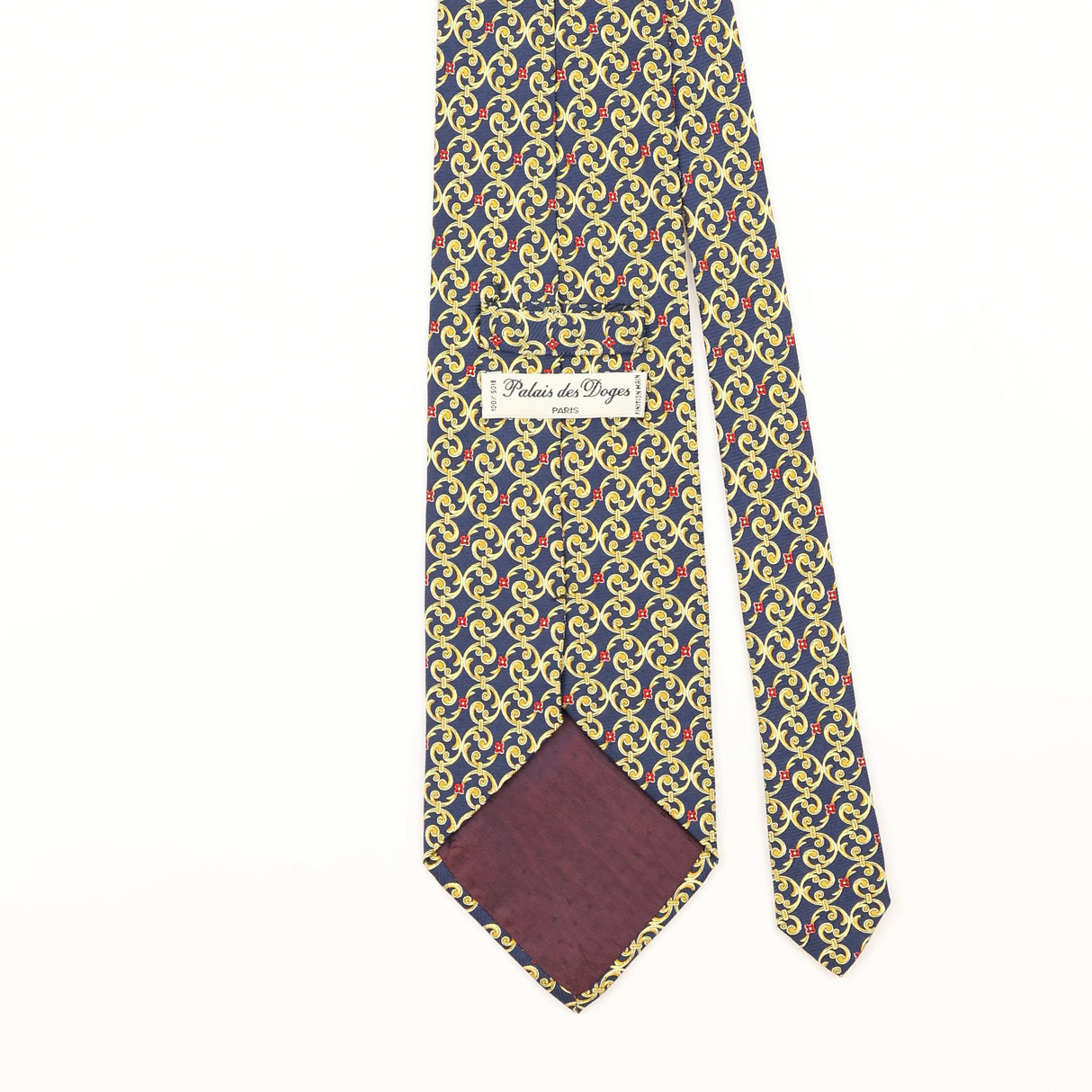 Back Detail of Vintage 1990's Geometric Patterned Tie
