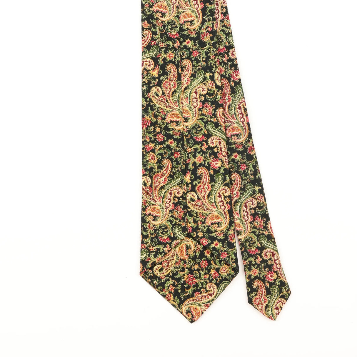 Back Detail of Vintage 1990's Paisley Patterned Tie