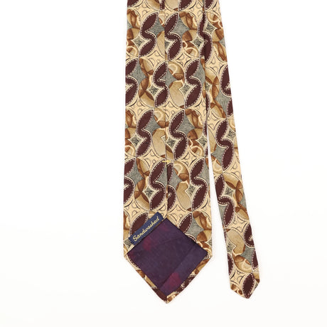 Back Detail of Vintage Abstract Patterned Tie