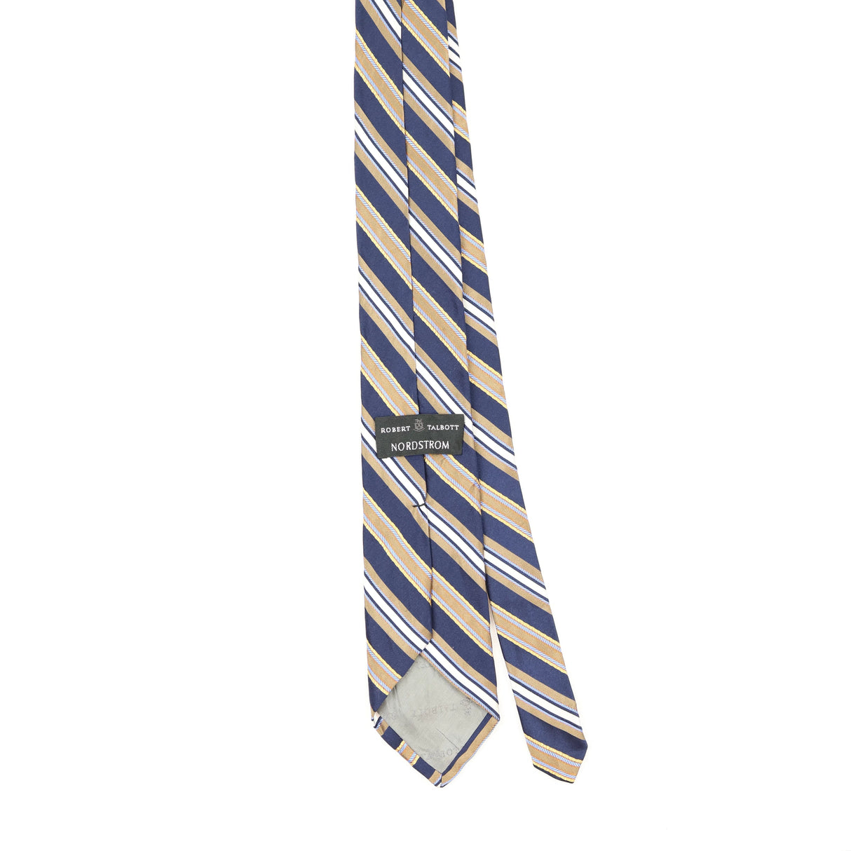 Back Back of Vintage 1990's Robert Talbott Striped Patterned Tie