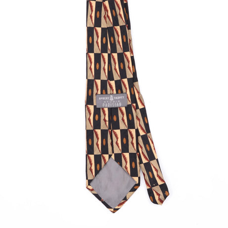 Back Back Detail of Vintage 1990's Robert Talbott Geometric Patterned Tie