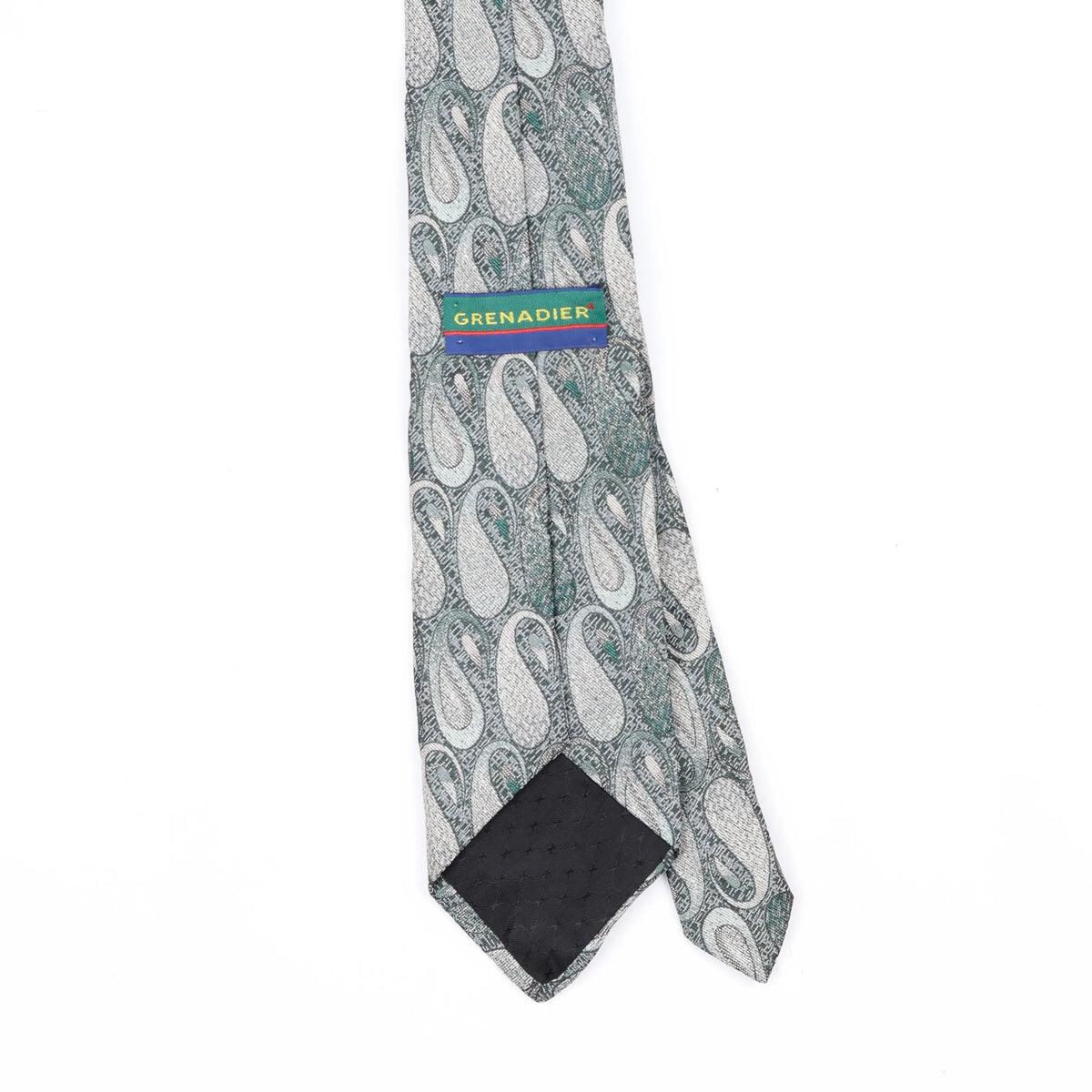 Back Back Detail of Vintage 1980's Paisley Patterned Tie
