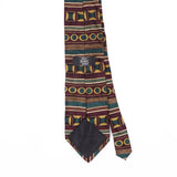 Back Back Detail of Vintage 1990's Bill Blass Striped Patterned Tie