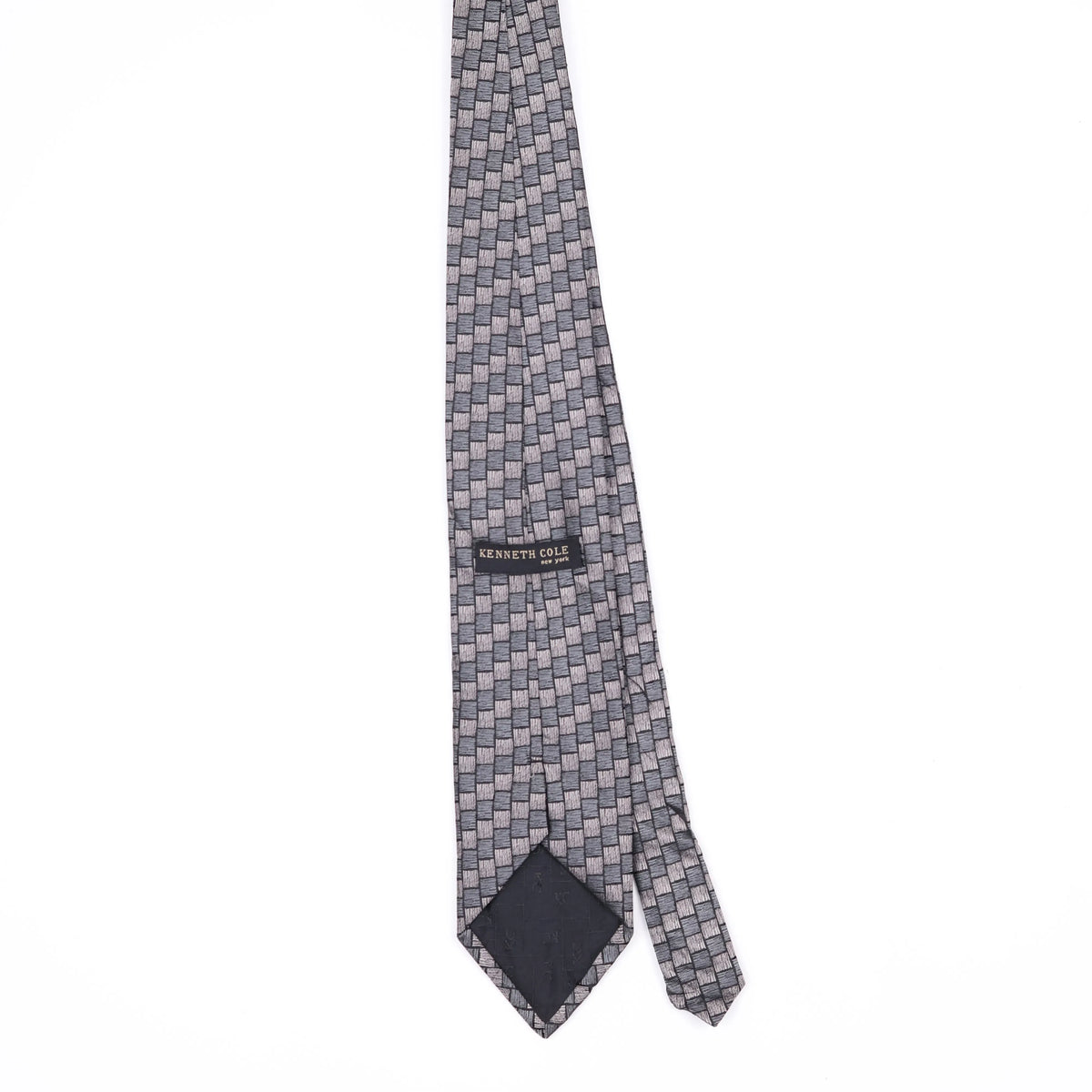 Back Back of Vintage Kenneth Cole Geometric Patterned Tie
