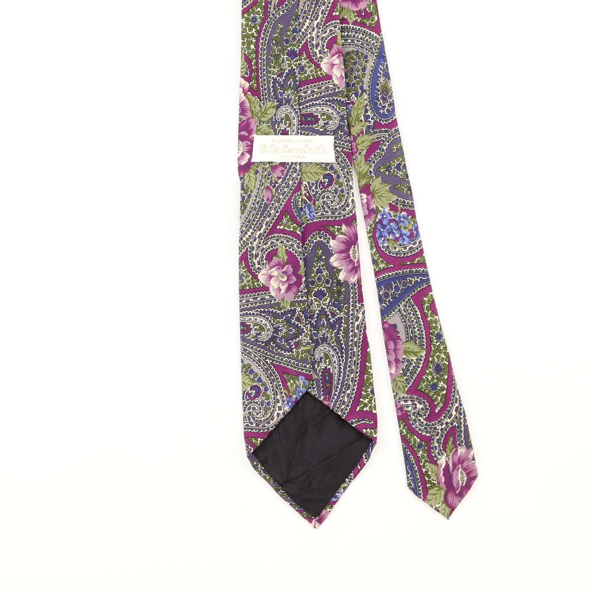 Back Detail of Vintage 1980's Floral Patterned Tie