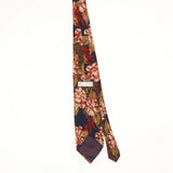 Back Back of Vintage 1990's Enrico Coveri Floral Patterned Tie