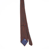 Back Back of Vintage 1990's J. Press Foulard Geometric Patterned Tie