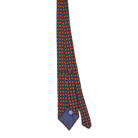 Back Back of Vintage 1990's J. Press Foulard Geometric Patterned Tie