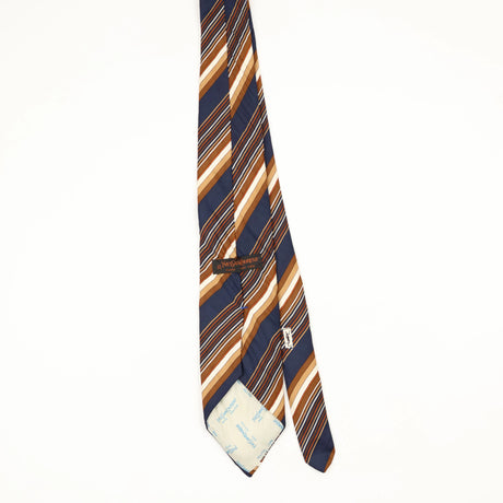 Back Back of Vintage 1980's Yves Saint Laurent Striped Patterned Tie