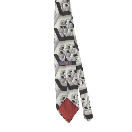 Back Back of Vintage 1990's Geometric Patterned Tie