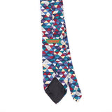 Back Back Detail of Vintage 1990's Tabasco Hot Sauce Geometric Patterned Tie