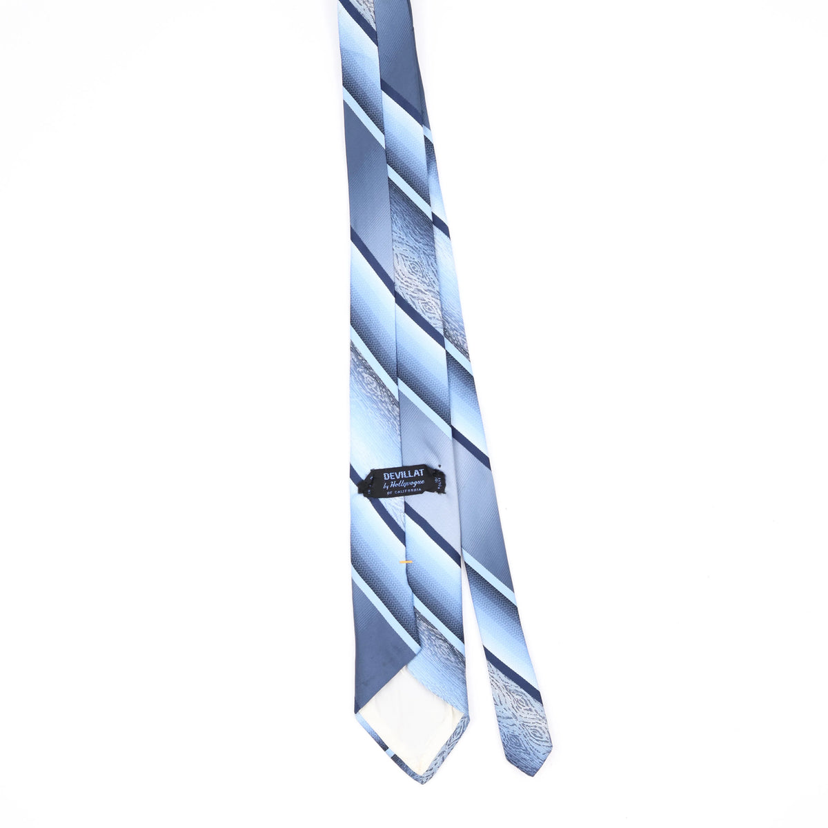 Back Back of Vintage 1980's Striped Patterned Tie